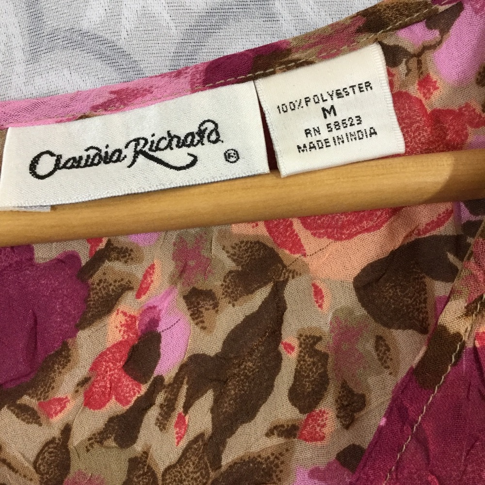 2/$18 NWOT Vintage Claudia Richard 3/4 Sleeve Top - Picture 3 of 6